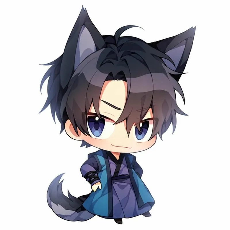 Ảnh chibi nam dễ thương với phong cách mềm mại, tinh tế