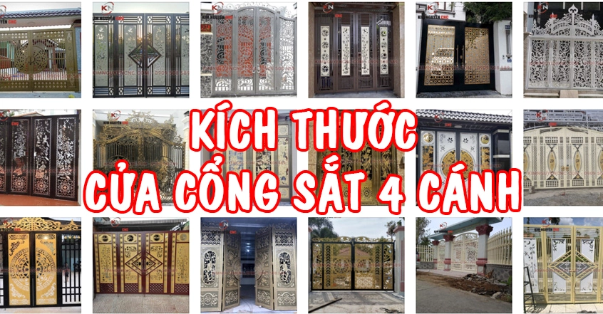 Kích Thước Cổng Sắt 4 Cánh Chuẩn Phong Thủy Mang Tài Lộc 2026