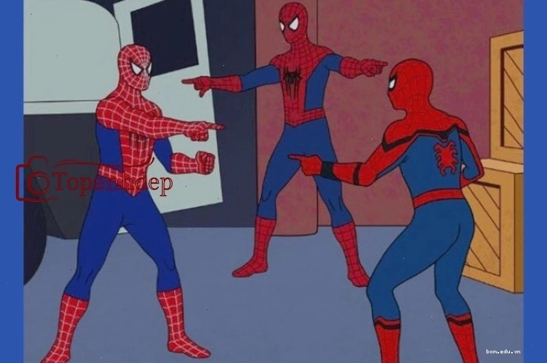 Meme người nhện chỉ tay, thể hiện sự chia rẽ hoặc chỉ dẫn