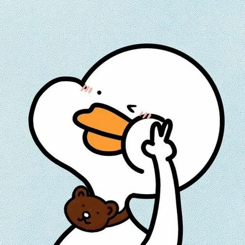 Meme con vịt cười tạo không gian thư giãn đầy niềm vui.